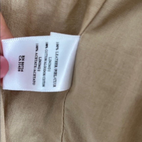 BCBGMAXAZRIA Leather Cream Women Jacket Sz.S - Picture 11 of 13